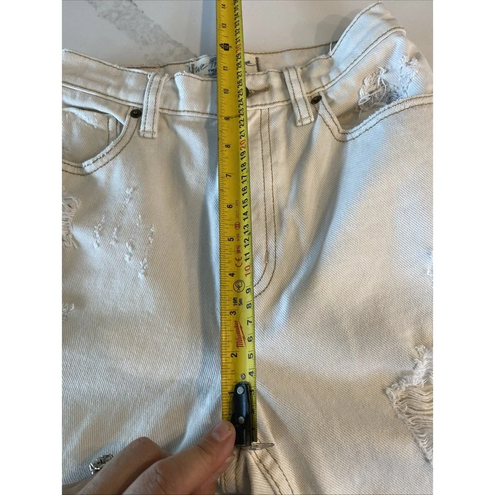 We The Free Crvy WomensJeans‎ Cream 24 High Rise Classic Boho Distressed